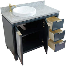Load image into Gallery viewer, Bellaterra Home Vanity BellaTerra Home 43&quot; Single vanity in Dark Gray finish with Gray granite and round sink- Left door/Left sink 400990-43L-DG-GYRDL