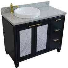 Load image into Gallery viewer, Bellaterra Home Vanity BellaTerra Home 43&quot; Single vanity in Dark Gray finish with Gray granite and round sink- Left door/Left sink 400990-43L-DG-GYRDL