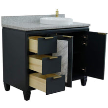 Load image into Gallery viewer, Bellaterra Home Vanity BellaTerra Home 43&quot; Single vanity in Dark Gray finish with Gray granite and round sink- Right door/Right sink 400990-43R-DG-GYRDR