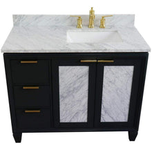 Load image into Gallery viewer, Bellaterra Home Vanity BellaTerra Home 43&quot; Single vanity in Dark Gray finish with White Carrara and rectangle sink- Right door/Right sink 400990-43R-DG-WMRR