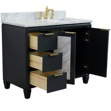 Load image into Gallery viewer, Bellaterra Home Vanity BellaTerra Home 43&quot; Single vanity in Dark Gray finish with White Carrara and rectangle sink- Right door/Right sink 400990-43R-DG-WMRR