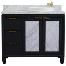 Load image into Gallery viewer, Bellaterra Home Vanity BellaTerra Home 43&quot; Single vanity in Dark Gray finish with White Carrara and round sink- Right door/Right sink 400990-43R-DG-WMRDR