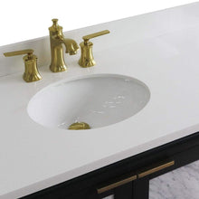 Load image into Gallery viewer, Bellaterra Home Vanity BellaTerra Home  43&quot; Single vanity in Dark Gray finish with White quartz and oval sink- Left door/Left sink 400990-43L-DG-WEOL