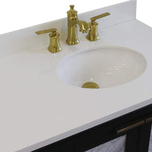 Load image into Gallery viewer, Bellaterra Home Vanity BellaTerra Home 43&quot; Single vanity in Dark Gray finish with White quartz and oval sink- Right door/Right sink 400990-43R-DG-WEOR