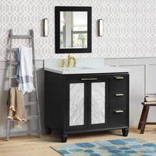 Load image into Gallery viewer, Bellaterra Home Vanity BellaTerra Home 43&quot; Single vanity in Dark Gray finish with White quartz and rectangle sink- Left door/Left sink 400990-43L-DG-WERL