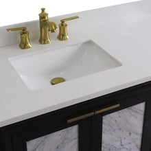 Load image into Gallery viewer, Bellaterra Home Vanity BellaTerra Home 43&quot; Single vanity in Dark Gray finish with White quartz and rectangle sink- Left door/Left sink 400990-43L-DG-WERL