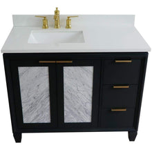 Load image into Gallery viewer, Bellaterra Home Vanity BellaTerra Home 43&quot; Single vanity in Dark Gray finish with White quartz and rectangle sink- Left door/Left sink 400990-43L-DG-WERL