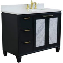 Load image into Gallery viewer, Bellaterra Home Vanity BellaTerra Home 43&quot; Single vanity in Dark Gray finish with White quartz and rectangle sink- Right door/Right sink 400990-43R-DG-WERR