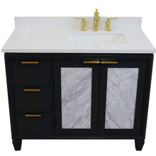 Load image into Gallery viewer, Bellaterra Home Vanity BellaTerra Home 43&quot; Single vanity in Dark Gray finish with White quartz and rectangle sink- Right door/Right sink 400990-43R-DG-WERR