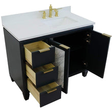 Load image into Gallery viewer, Bellaterra Home Vanity BellaTerra Home 43&quot; Single vanity in Dark Gray finish with White quartz and rectangle sink- Right door/Right sink 400990-43R-DG-WERR