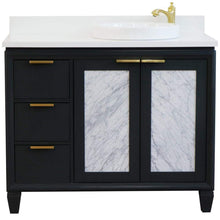 Load image into Gallery viewer, Bellaterra Home Vanity BellaTerra Home 43&quot; Single vanity in Dark Gray finish with White quartz and round sink- Right door/Right sink 400990-43R-DG-WERDR