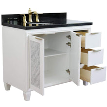 Load image into Gallery viewer, Bellaterra Home Vanity BellaTerra Home 43&quot; Single vanity in White finish with Black galaxy and oval sink- Left door/Left sink 400990-43L-WH-BGOL