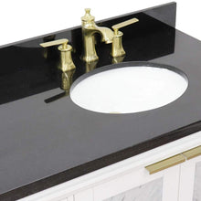Load image into Gallery viewer, Bellaterra Home Vanity BellaTerra Home 43&quot; Single vanity in White finish with Black galaxy and oval sink- Right door/Right sink 400990-43R-WH-BGOR