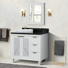 Load image into Gallery viewer, Bellaterra Home Vanity BellaTerra Home 43&quot; Single vanity in White finish with Black galaxy and round sink- Left door/Left sink 400990-43L-WH-BGRDL