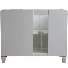 Load image into Gallery viewer, Bellaterra Home Vanity BellaTerra Home 43&quot; Single vanity in White finish with Black galaxy and round sink- Left door/Left sink 400990-43L-WH-BGRDL