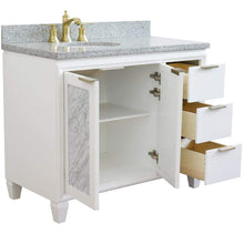 Load image into Gallery viewer, Bellaterra Home Vanity BellaTerra Home 43&quot; Single vanity in White finish with Gray granite and oval sink- Left door/Left sink 400990-43L-WH-GYOL
