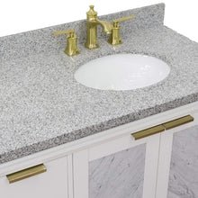 Load image into Gallery viewer, Bellaterra Home Vanity BellaTerra Home 43&quot; Single vanity in White finish with Gray granite and oval sink- Right door/Right sink 400990-43R-WH-GYOR