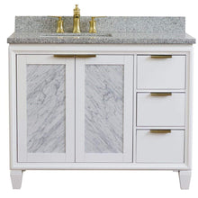 Load image into Gallery viewer, Bellaterra Home Vanity BellaTerra Home 43&quot; Single vanity in White finish with Gray granite and rectangle sink- Left door/Left sink 400990-43L-WH-GYRL
