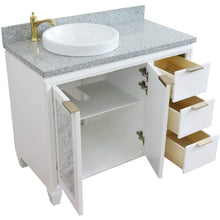 Load image into Gallery viewer, Bellaterra Home Vanity BellaTerra Home 43&quot; Single vanity in White finish with Gray granite and round sink- Left door/Left sink 400990-43L-WH-GYRDL