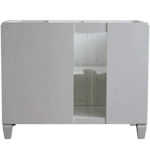 Bellaterra Home Vanity BellaTerra Home 43" Single vanity in White finish with Gray granite and round sink- Left door/Left sink 400990-43L-WH-GYRDL
