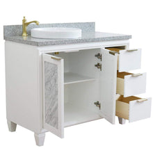 Load image into Gallery viewer, Bellaterra Home Vanity BellaTerra Home 43&quot; Single vanity in White finish with Gray granite and round sink- Left door/Left sink 400990-43L-WH-GYRDL