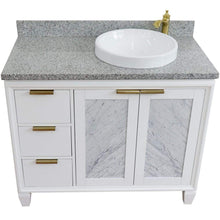 Load image into Gallery viewer, Bellaterra Home Vanity BellaTerra Home 43&quot; Single vanity in White finish with Gray granite and round sink- Right door/Right sink 400990-43R-WH-GYRDR