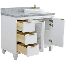 Load image into Gallery viewer, Bellaterra Home Vanity BellaTerra Home 43&quot; Single vanity in White finish with Gray granite and round sink- Right door/Right sink 400990-43R-WH-GYRDR