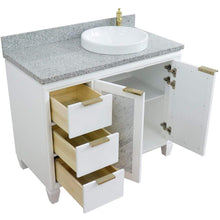 Load image into Gallery viewer, Bellaterra Home Vanity BellaTerra Home 43&quot; Single vanity in White finish with Gray granite and round sink- Right door/Right sink 400990-43R-WH-GYRDR