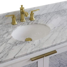 Load image into Gallery viewer, Bellaterra Home Vanity BellaTerra Home 43&quot; Single vanity in White finish with White Carrara and oval sink- Left door/Left sink 400990-43L-WH-WMOL