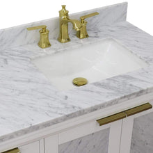 Load image into Gallery viewer, Bellaterra Home Vanity BellaTerra Home 43&quot; Single vanity in White finish with White Carrara and rectangle sink- Right door/Right sink 400990-43R-WH-WMRR