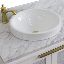 Load image into Gallery viewer, Bellaterra Home Vanity BellaTerra Home 43&quot; Single vanity in White finish with White Carrara and round sink- Left door/Left sink 400990-43L-WH-WMRDL