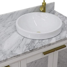 Load image into Gallery viewer, Bellaterra Home Vanity BellaTerra Home 43&quot; Single vanity in White finish with White Carrara and round sink- Right door/Right sink 400990-43R-WH-WMRDR
