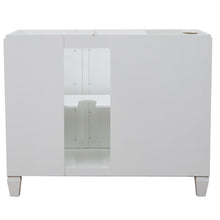 Load image into Gallery viewer, Bellaterra Home Vanity BellaTerra Home 43&quot; Single vanity in White finish with White Carrara and round sink- Right door/Right sink 400990-43R-WH-WMRDR