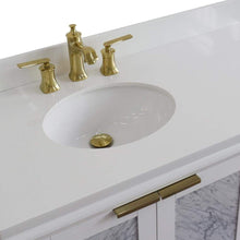 Load image into Gallery viewer, Bellaterra Home Vanity BellaTerra Home 43&quot; Single vanity in White finish with White quartz and oval sink- Left door/Left sink 400990-43L-WH-WEOL