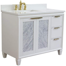 Load image into Gallery viewer, Bellaterra Home Vanity BellaTerra Home 43&quot; Single vanity in White finish with White quartz and rectangle sink- Left door/Left sink 400990-43L-WH-WERL
