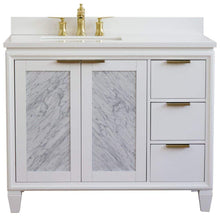 Load image into Gallery viewer, Bellaterra Home Vanity BellaTerra Home 43&quot; Single vanity in White finish with White quartz and rectangle sink- Left door/Left sink 400990-43L-WH-WERL