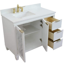 Load image into Gallery viewer, Bellaterra Home Vanity BellaTerra Home 43&quot; Single vanity in White finish with White quartz and rectangle sink- Left door/Left sink 400990-43L-WH-WERL