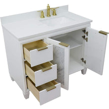 Load image into Gallery viewer, Bellaterra Home Vanity BellaTerra Home 43&quot; Single vanity in White finish with White quartz and rectangle sink- Right door/Right sink 400990-43R-WH-WERR