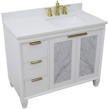 Load image into Gallery viewer, Bellaterra Home Vanity BellaTerra Home 43&quot; Single vanity in White finish with White quartz and rectangle sink- Right door/Right sink 400990-43R-WH-WERR