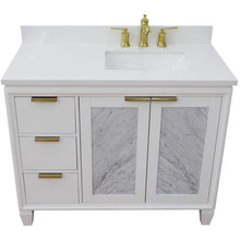 Load image into Gallery viewer, Bellaterra Home Vanity BellaTerra Home 43&quot; Single vanity in White finish with White quartz and rectangle sink- Right door/Right sink 400990-43R-WH-WERR