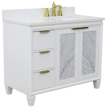 Load image into Gallery viewer, Bellaterra Home Vanity BellaTerra Home 43&quot; Single vanity in White finish with White quartz and rectangle sink- Right door/Right sink 400990-43R-WH-WERR