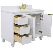 Load image into Gallery viewer, Bellaterra Home Vanity BellaTerra Home 43&quot; Single vanity in White finish with White quartz and rectangle sink- Right door/Right sink 400990-43R-WH-WERR