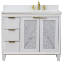 Load image into Gallery viewer, Bellaterra Home Vanity BellaTerra Home 43&quot; Single vanity in White finish with White quartz and rectangle sink- Right door/Right sink 400990-43R-WH-WERR