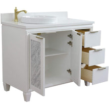 Load image into Gallery viewer, Bellaterra Home Vanity BellaTerra Home 43&quot; Single vanity in White finish with White quartz and round sink- Left door/Left sink 400990-43L-WH-WERDL