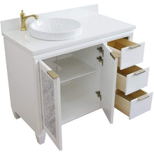 Load image into Gallery viewer, Bellaterra Home Vanity BellaTerra Home 43&quot; Single vanity in White finish with White quartz and round sink- Left door/Left sink 400990-43L-WH-WERDL