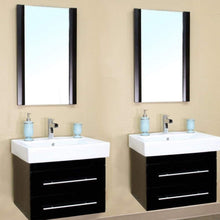 Load image into Gallery viewer, Bellaterra Home Vanity BellaTerra Home 48.5 in Double Wall Mount Style Sink Vanity-Wood-Black 203102-D