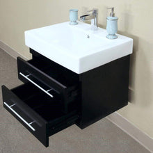 Load image into Gallery viewer, Bellaterra Home Vanity BellaTerra Home 48.5 in Double Wall Mount Style Sink Vanity-Wood-Black 203102-D