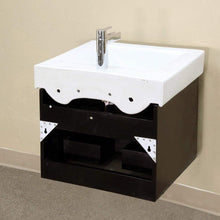 Load image into Gallery viewer, Bellaterra Home Vanity BellaTerra Home 48.5 in Double Wall Mount Style Sink Vanity-Wood-Black 203102-D