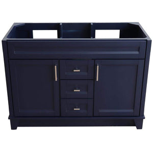 Bellaterra Home Vanity BellaTerra Home 48" Double sink vanity in Blue finish - cabinet only 400700-48D-BU