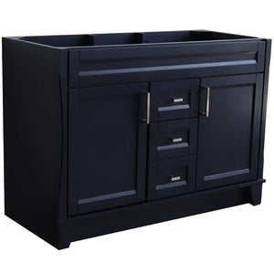 Bellaterra Home Vanity BellaTerra Home 48" Double sink vanity in Blue finish - cabinet only 400700-48D-BU